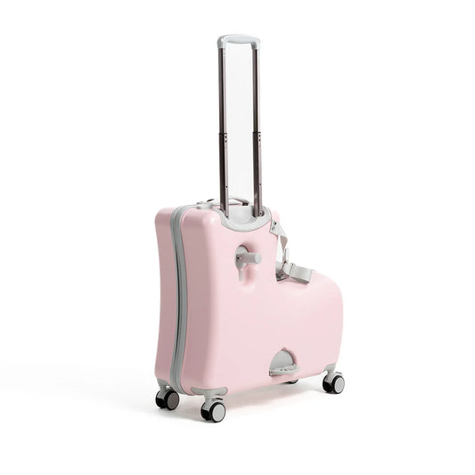 キッズトラベルキャリー　折りたたみ　くすみピンク